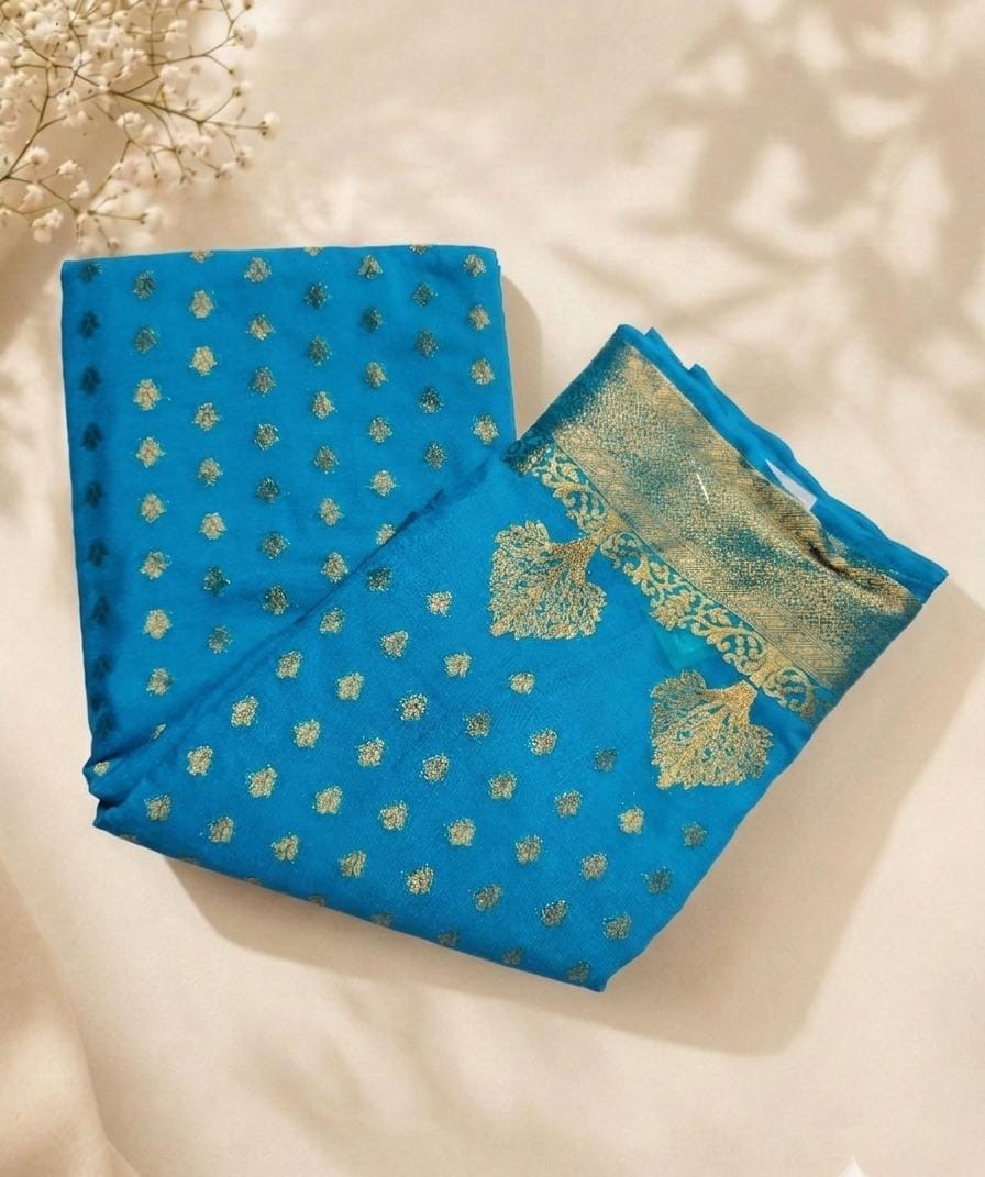 Semi Benarasi Saree with Blouse