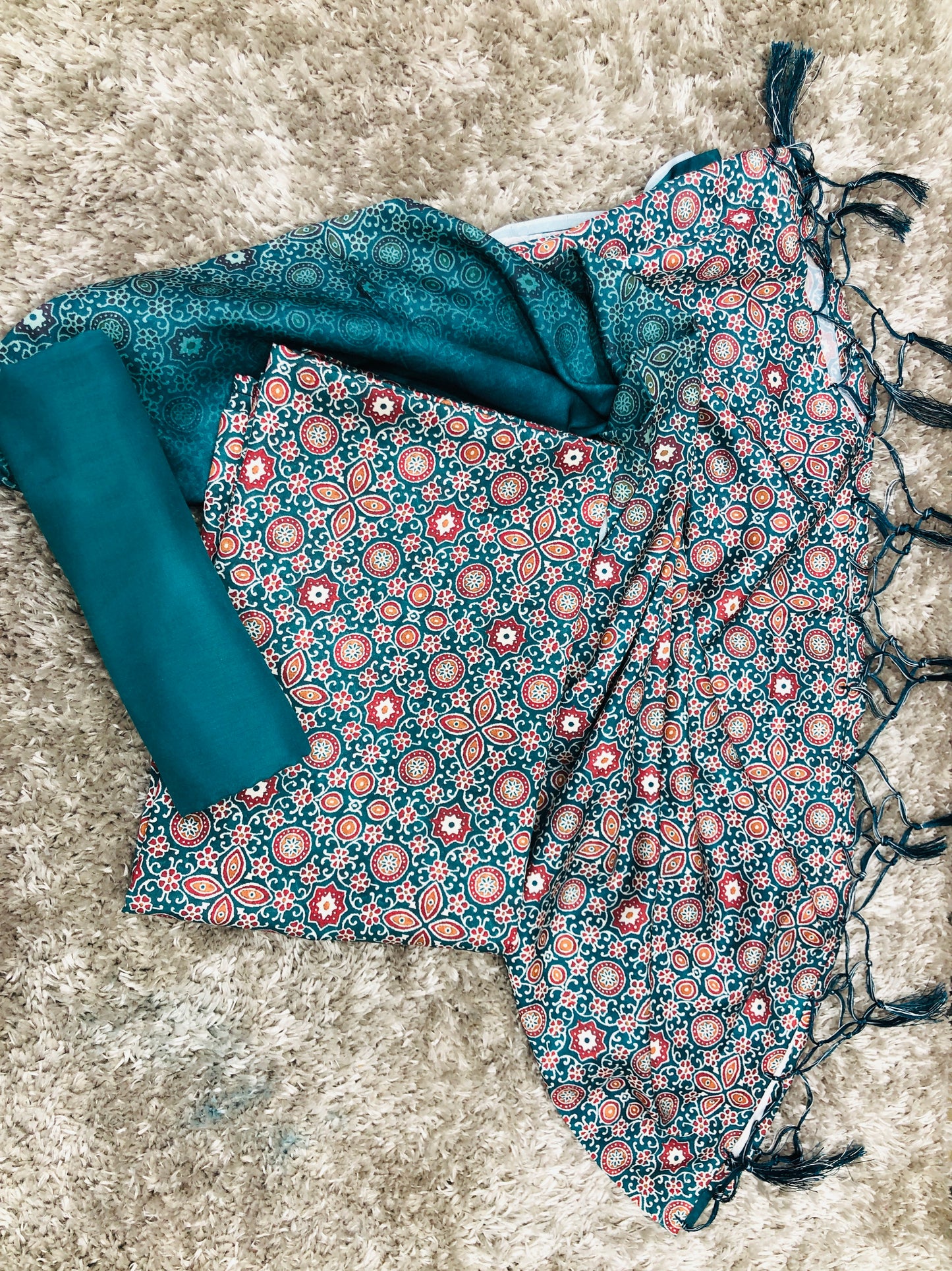 Ajrakh Unstitched Salwar Suit
