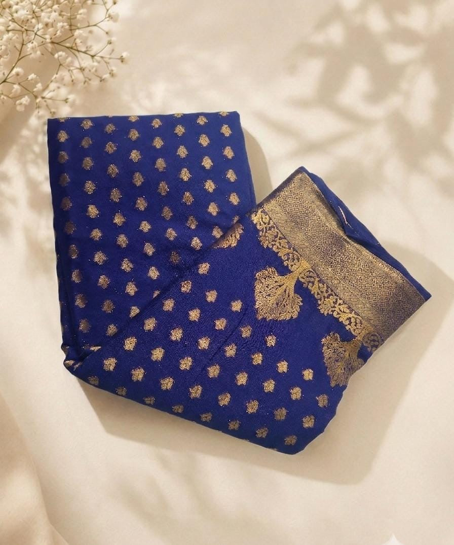 Semi Benarasi Saree with Blouse