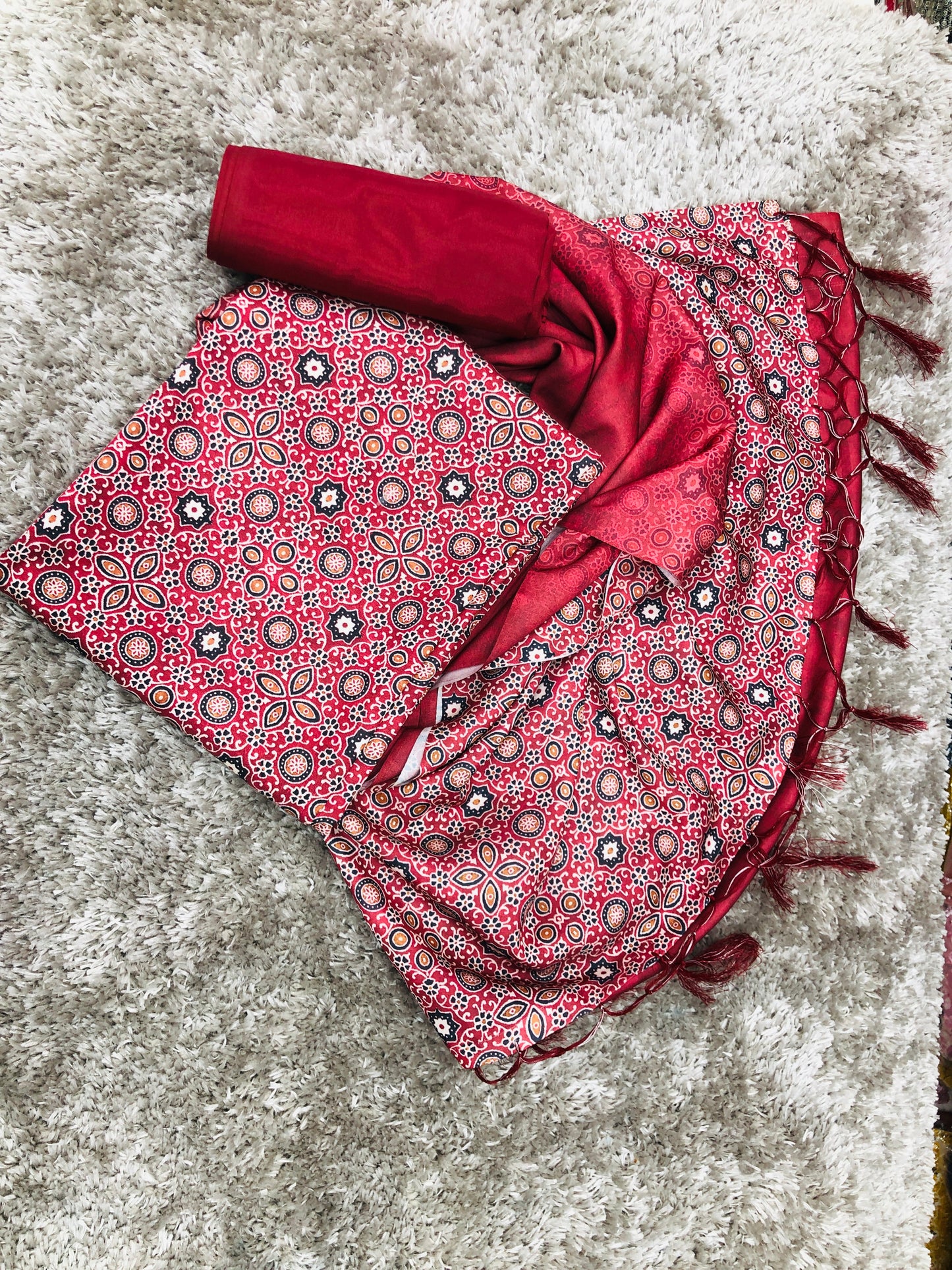 Ajrakh Unstitched Salwar Suit