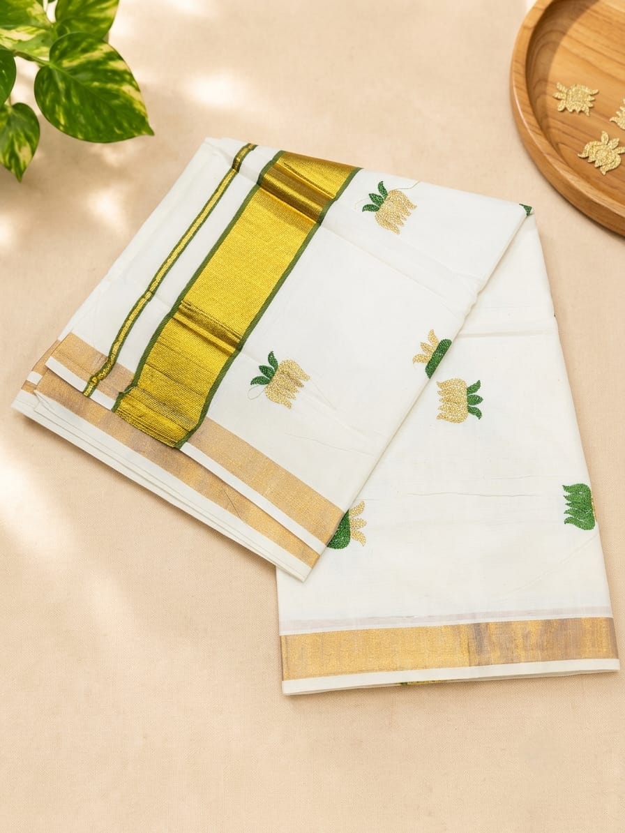 Kerala Cotton set Saree
