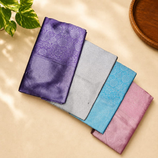 Silver Jacquard saree