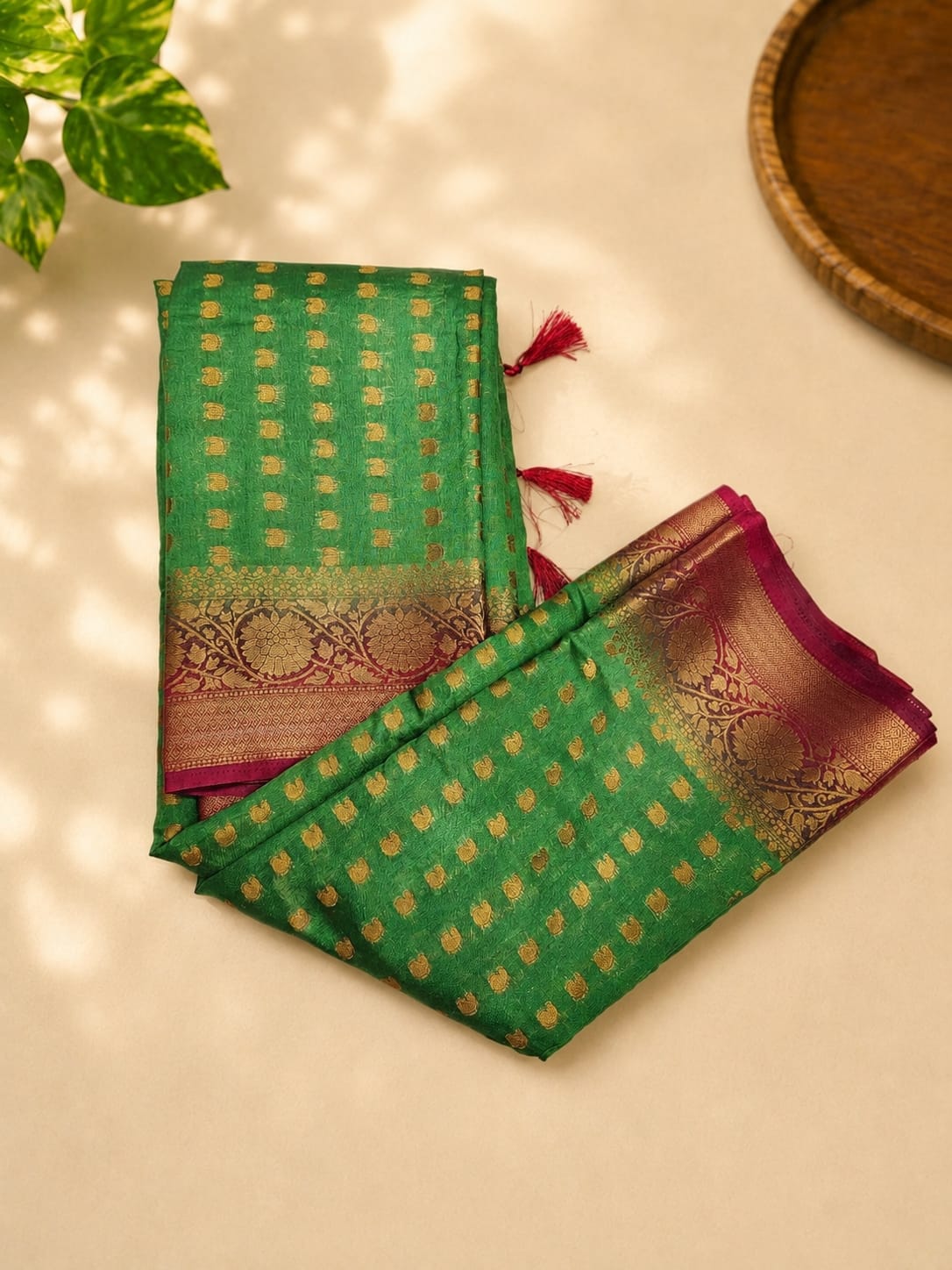 Banarasi Silk Saree with Zari Butti
