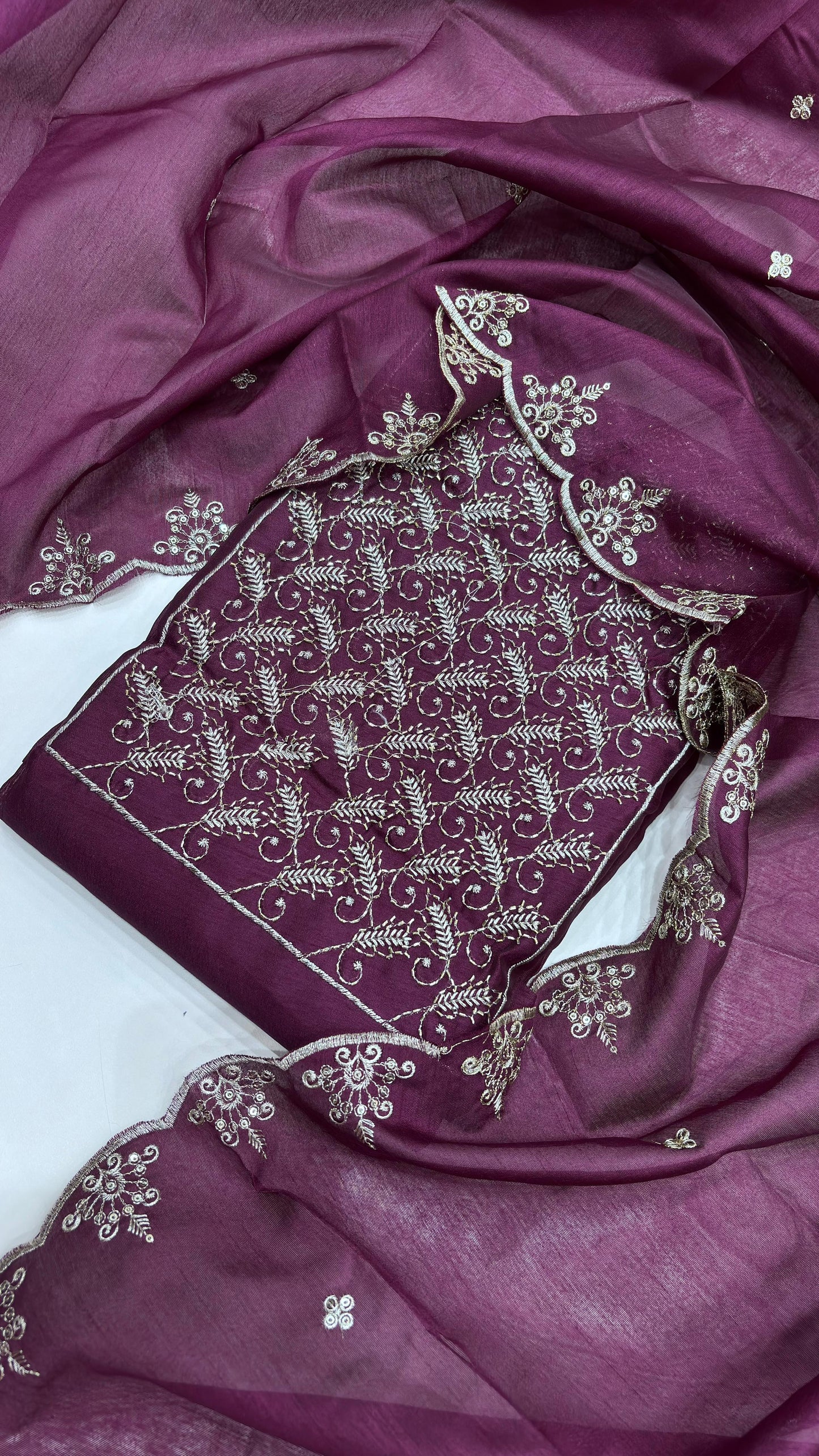 Unstitched Salwar Suit - Cotton Silk Slub