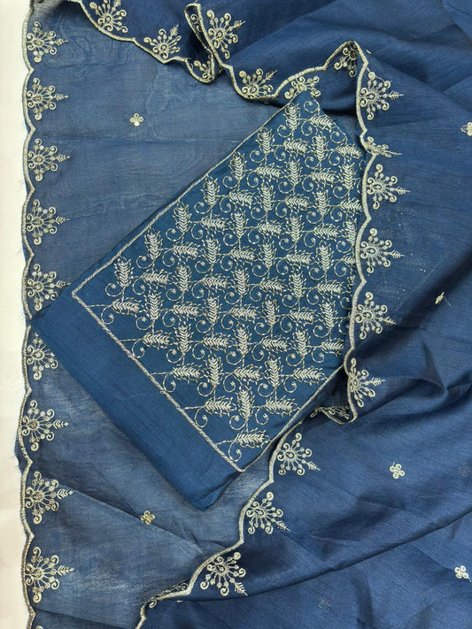 Unstitched Salwar Suit - Cotton Silk Slub